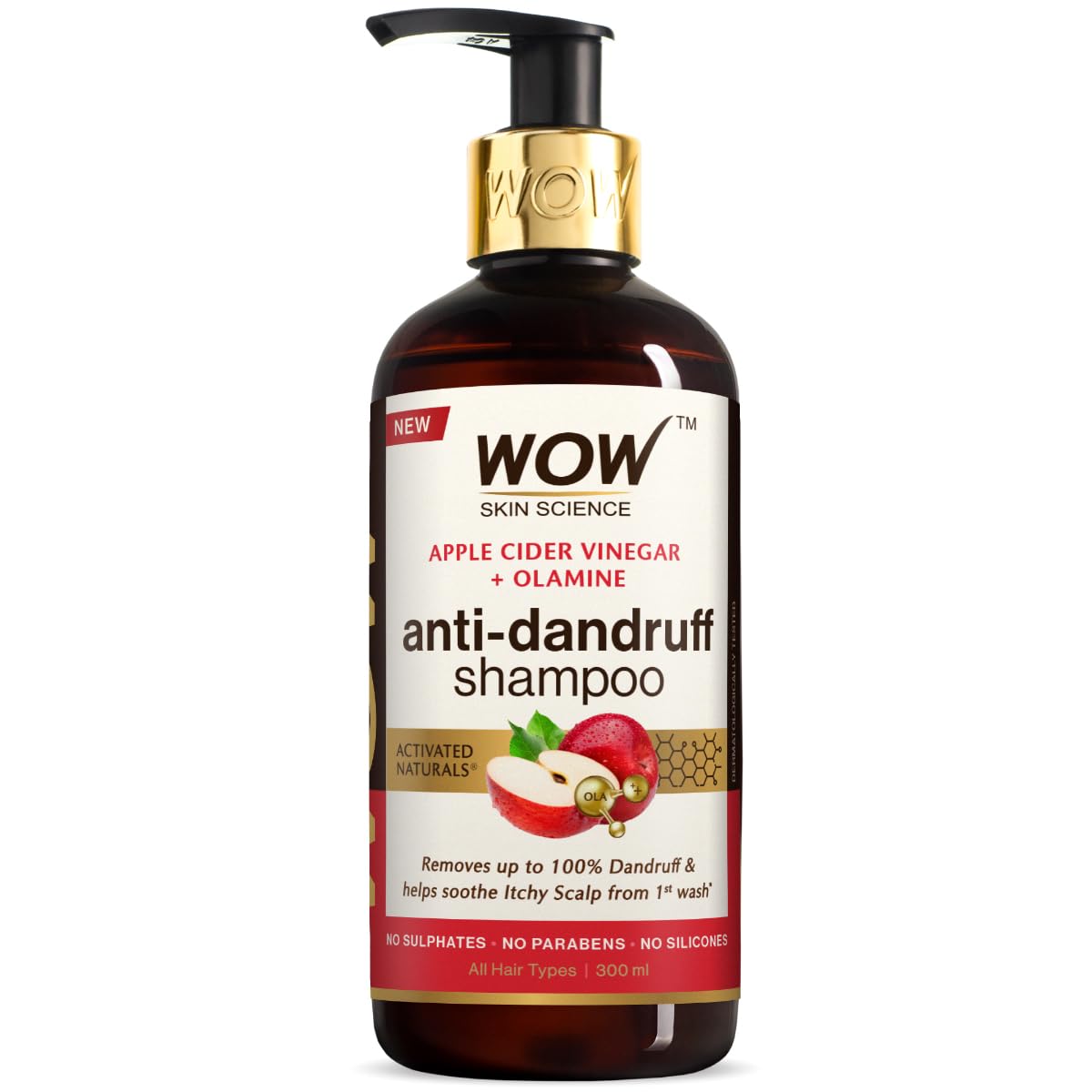 WOW Skin Science Apple Cider Vinegar Shampoo with DHT Blockers | Gentle & Natural Detox Formula that Helps Remove Buildup | For Men & Women 300ml-picture-12