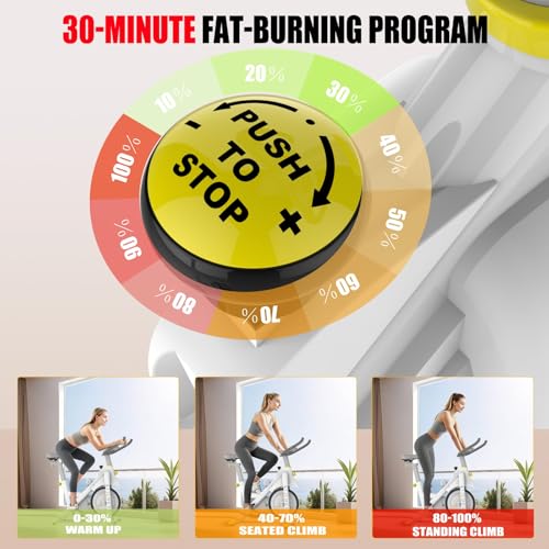 Indoor Exercise Bike, 30 lbs Flywheel, LCD Monitor, 330 lbs Weight Capacity, Tablet Mount, Comfortable Seat - Image 3