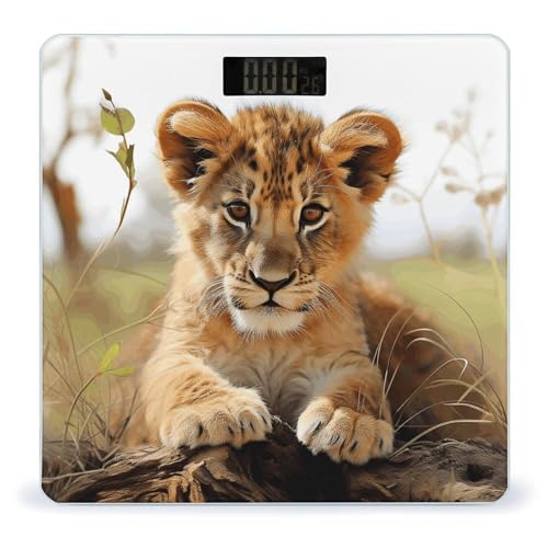 Báscula Digital de Baño Animal León Compacta y Precisa miniatura 1