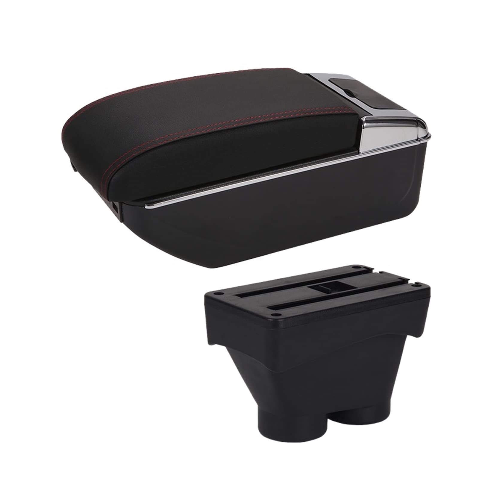 For Peugeot 208 Armrest Box Storage Box Car Holder Ashtray Interior Accessories Retrofit Parts USB 2012-2018(B1 7USB)
