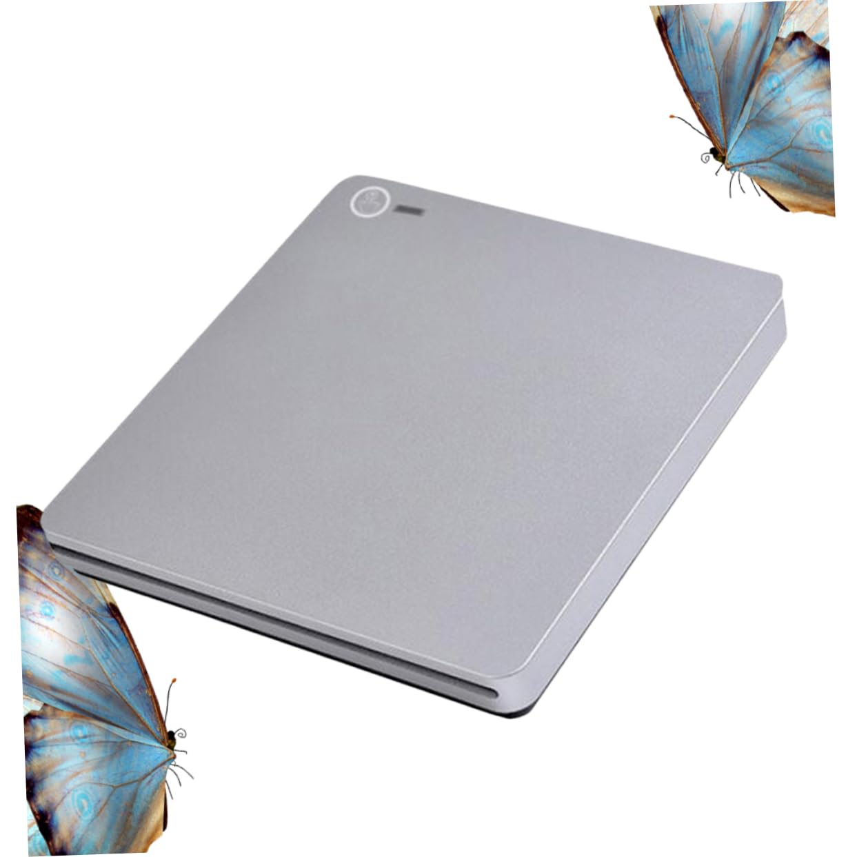 1Set USB External CD Burner Dual Interface Type USB Compact Drive Lightweight Portable CD DVD Vcd Player for Use Silver