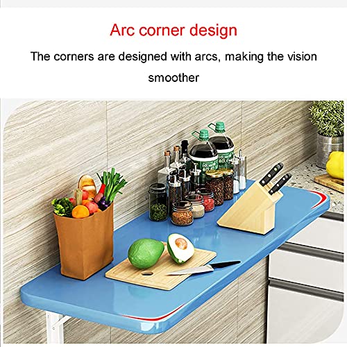 Table pliante fixée au mur avec abattant robuste et discret