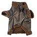 Hunde-Winter-Ledermantel, Hunde-Lederjacke, Warm für den Winter, für Draußen, für Kleine, Mittelgroße Hunde, für Katzen (S)