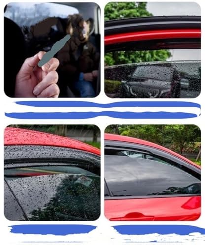 Déflecteurs de vent Benz Classe E 2012-2015 en plastique noir x4