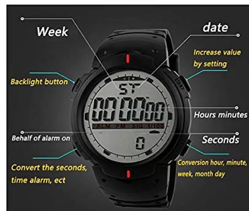 SELLORIA Boys Black Digital Watch Pack of 1 - Image 4