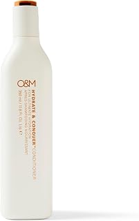 O&M Hydrate & Conquer Conditioner, Deep Moisturizing Dry, Damaged Hair Conditioner, Organic Coconut Oil, Vitamin C, Amino Acids, Color Safe, Vegan, Sulfate Free, Cruelty Free, Made in Australia, 350ml