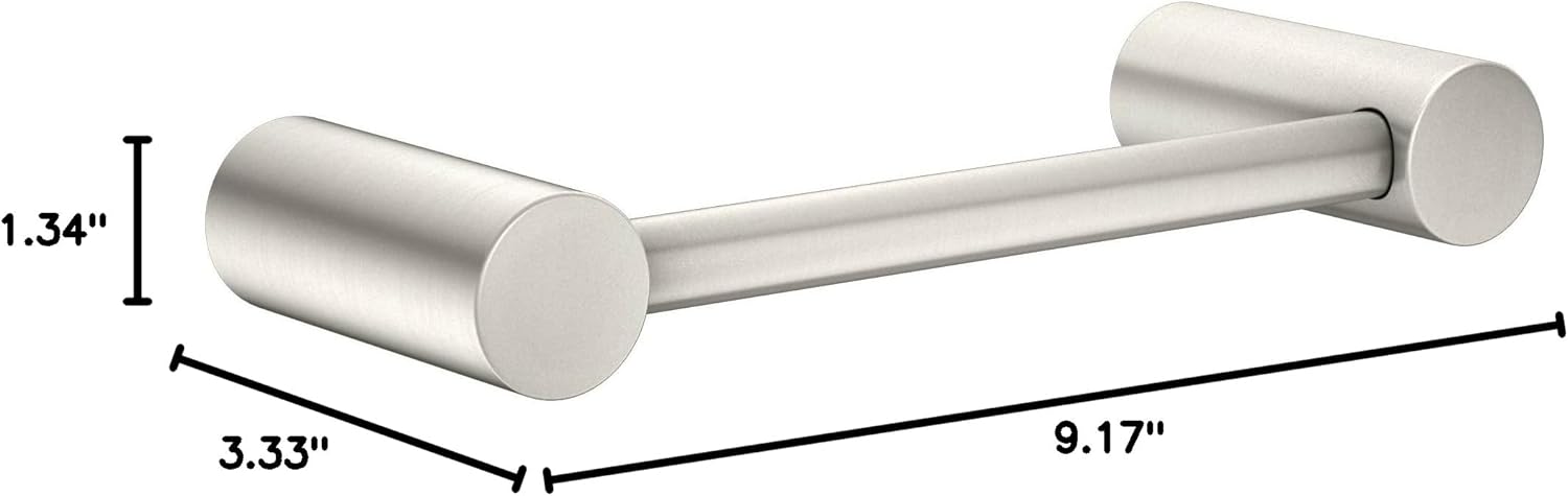 Moen YB0486BN Align 9-Inch Modern Hand -Towel Bar, Brushed Nickel
