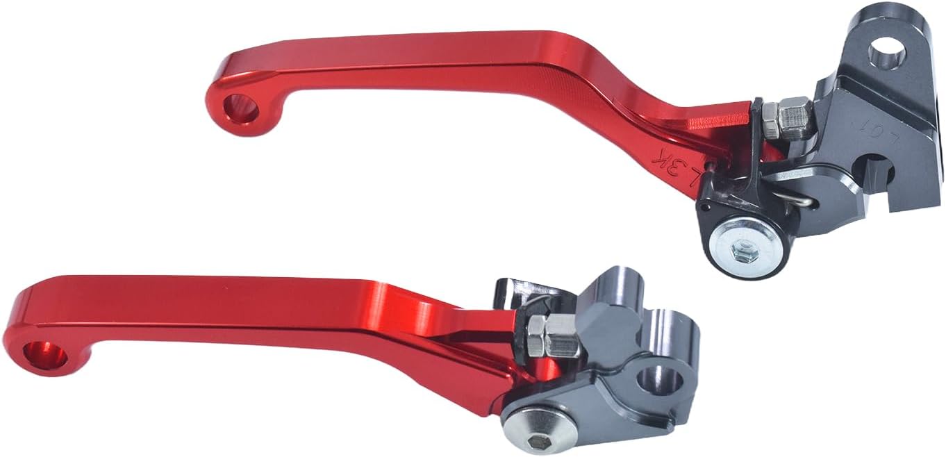 Motorcycle CNC Aluminum Brake Clutch Lever Pivot Handle for CRF125F CRF 125F 2014-2026 Pit Dirt Bike(Red)