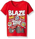 Nickelodeon boys Blaze & Group Short Sleeve Tee T Shirt, Red Blaze, 4T US