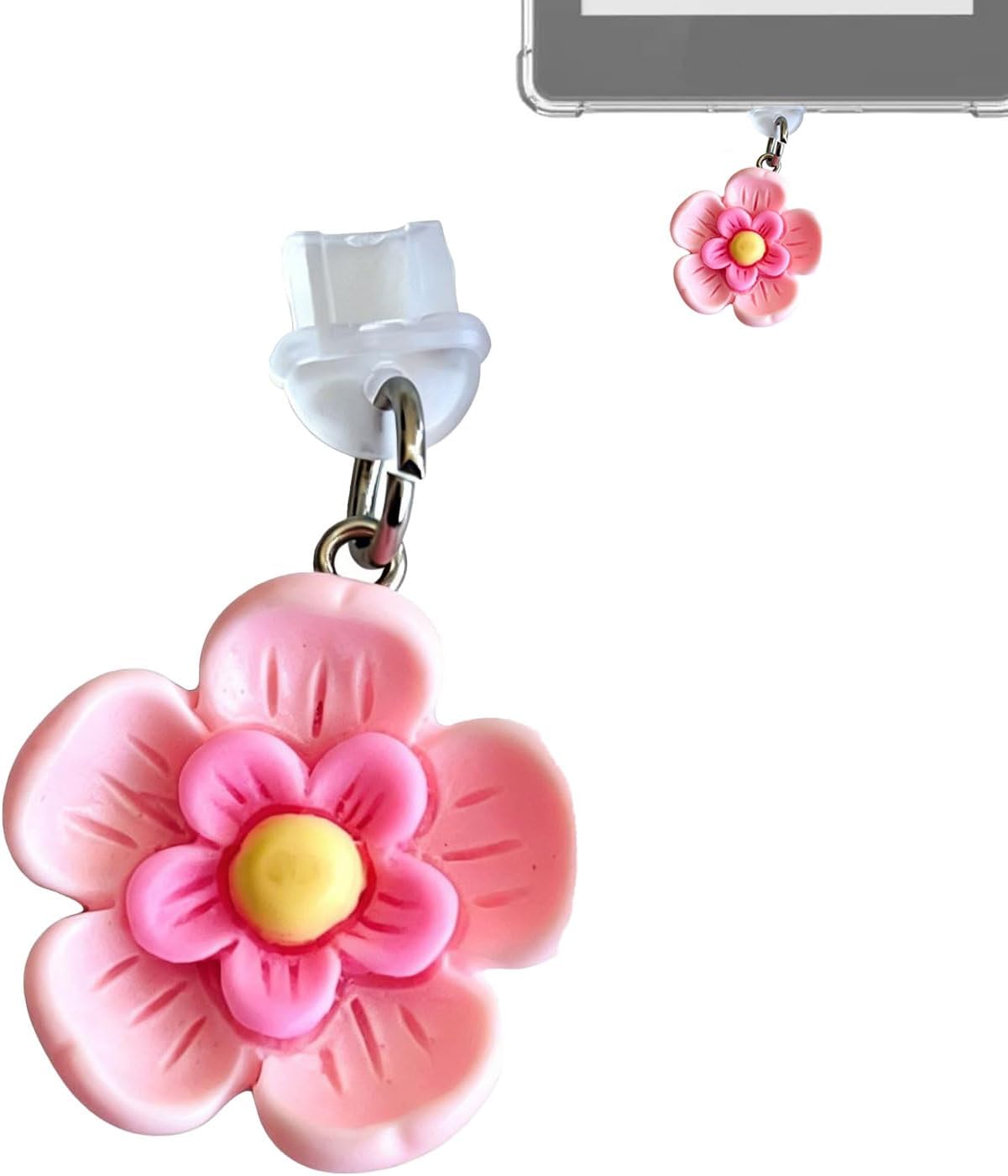 Charms for Kindle, Dust Plug Charm Compatible with Type C Charging Port, Silicone Charging Port Cover Accessories for IPhone, Gift for Book Lover Readers Men Women Friends(Bow)