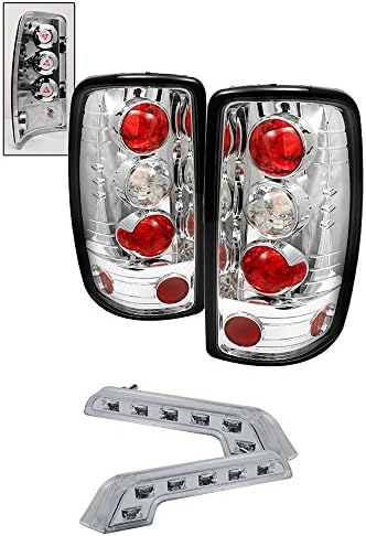 Xtune Euro Style Tail Light for Chevy Suburban 1500 2500 00-06 - Tahoe 00-06 - Chrome Clear
