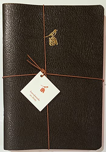 Journaux en cuir noir Bieffe dorés | Carnets haut de gamme faits main en Italie