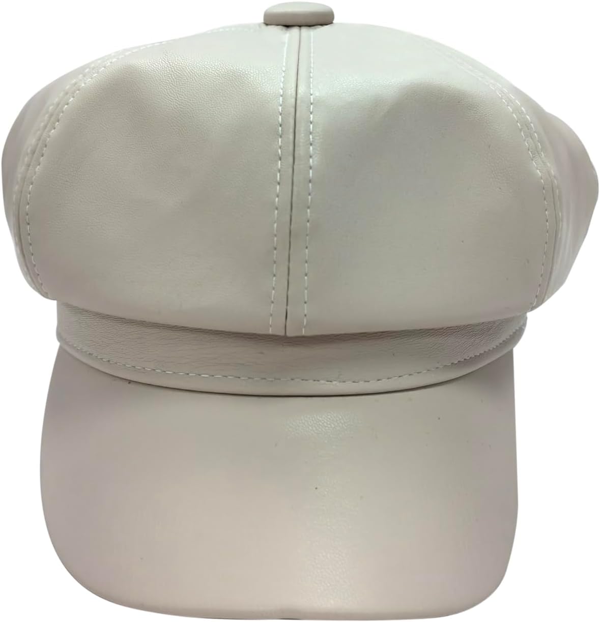 8 Panels Newsboy Caps for Women Vintage PU Leather Visor Beret Baker boy Cap Cabbie Hat for Women Men