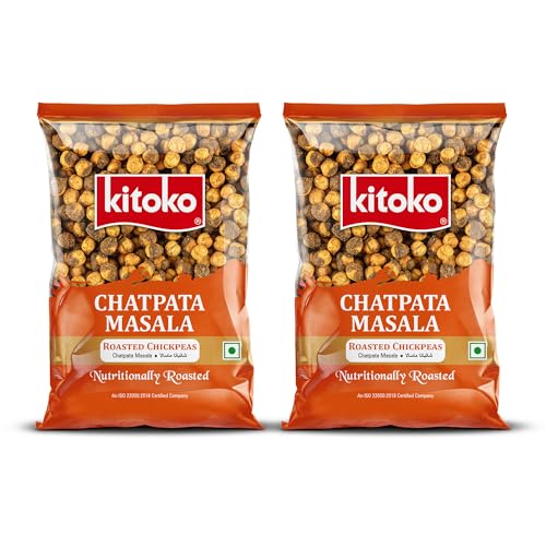 Image of Kitoko Chatpata Masala Chana, Bhuna Chana Whole with Skin 200gm Pack of 2
