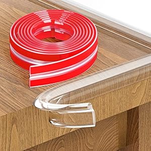 Baby Proofing, Edge Protector Strip Clear, Silicone Soft Corner Protectors with Upgraded Pre-Taped Strong Adhesive, 13…