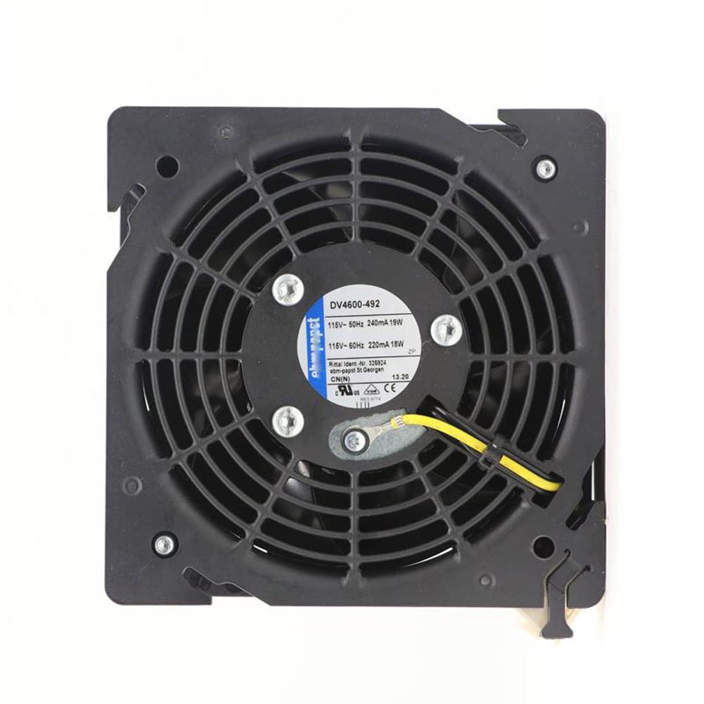 120mm 115V AC Axial Flow Fan DV4600-492 for Rittal Cabinet Cooling, 120 * 120 * 38mm, 18/19W, 240/220mA, Server Rack Cooling Fan