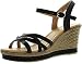 Bellamarie Nxt-10 Women Comfy Ankle Strappy Espadrille Wedge Platform Sandal,Black,7.5