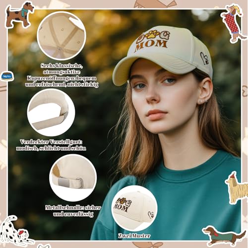 Xialvyu Geschenk für Hundemütter - Geschenkset mit personalisiertem Thermobecher & Baseballkappe Hundemama Geschenk für Frauen, Hundeliebhaber Geburtstagsgeschenk