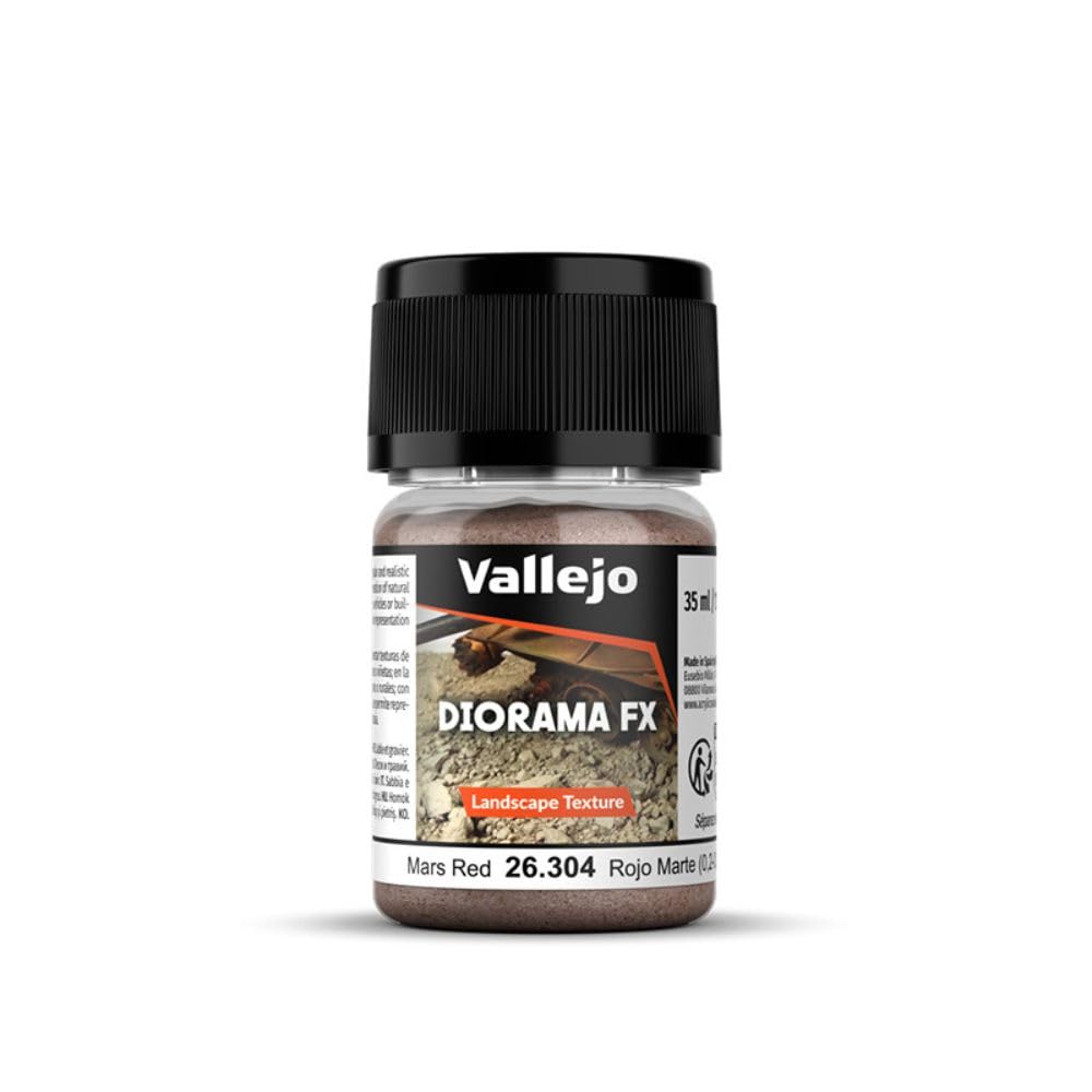 Vallejo AV Diorama FX 35ml - Landscape Textures Mars Red 0.2-0.6mm, Various, 35 ml (Pack of 1)