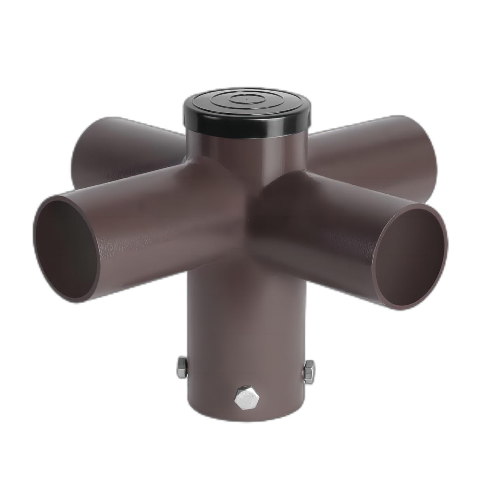 Quad 90 Degree Cross Shape Tenon Adapter for 4 Light Fixtures with 2-3/8