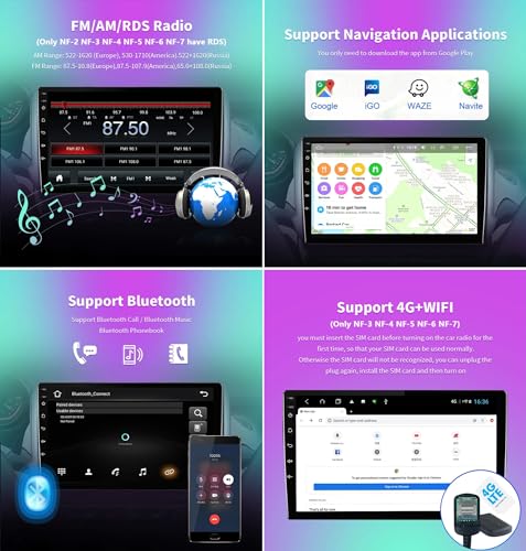 Autoradio Android 13 pour Toyota Yaris XP90 2005-2012 avec CarPlay sans fil - 4