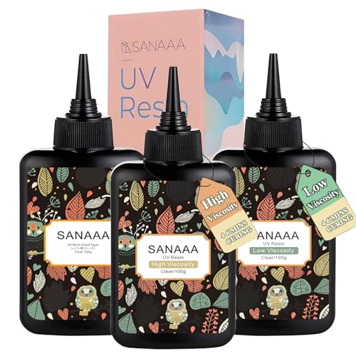 SANAAA Resina UV Trasparente Tipo Dura 300g, Resina UV a