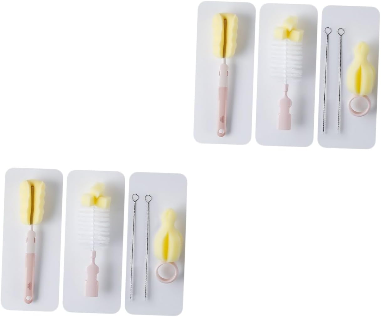 GALPADA 2sets Bottle Cleaning Brush Rotating Brush for Bottles Design Non- Grip