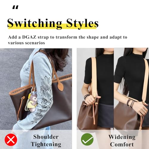 Image of DGAZ Vachetta Leather Crossbody Strap for Neverfullbag with Gift Box, Handmade DIY purse strap