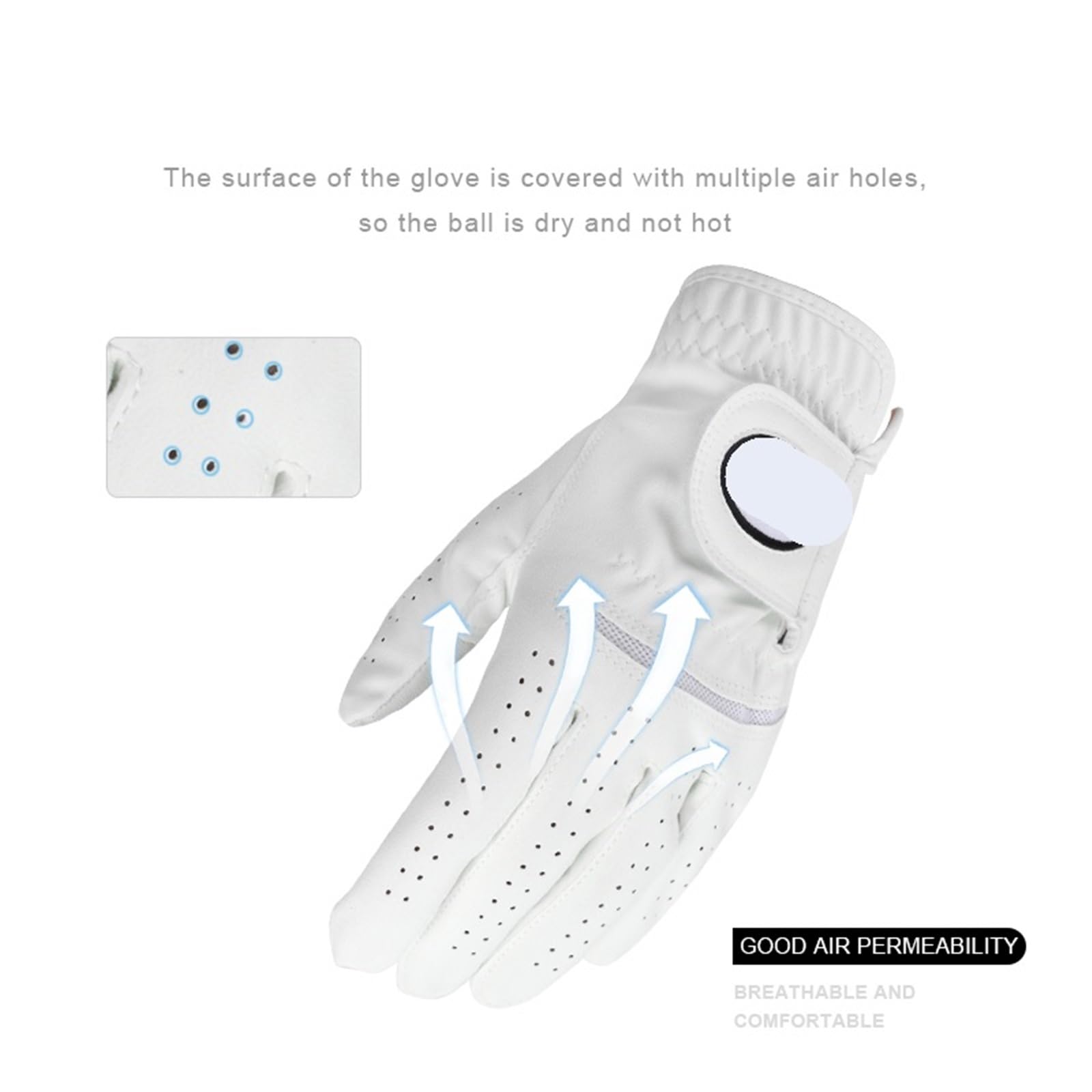 2PCS Golf Handschuhe Männer der Linken Hand Rechte Golfer männer Nicht-Slip All-Wetter Grip für Sport