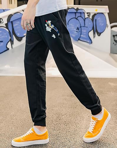 Niepce Inc Streetwear Magpie Embroidered Jogger Sweatpants for Men4