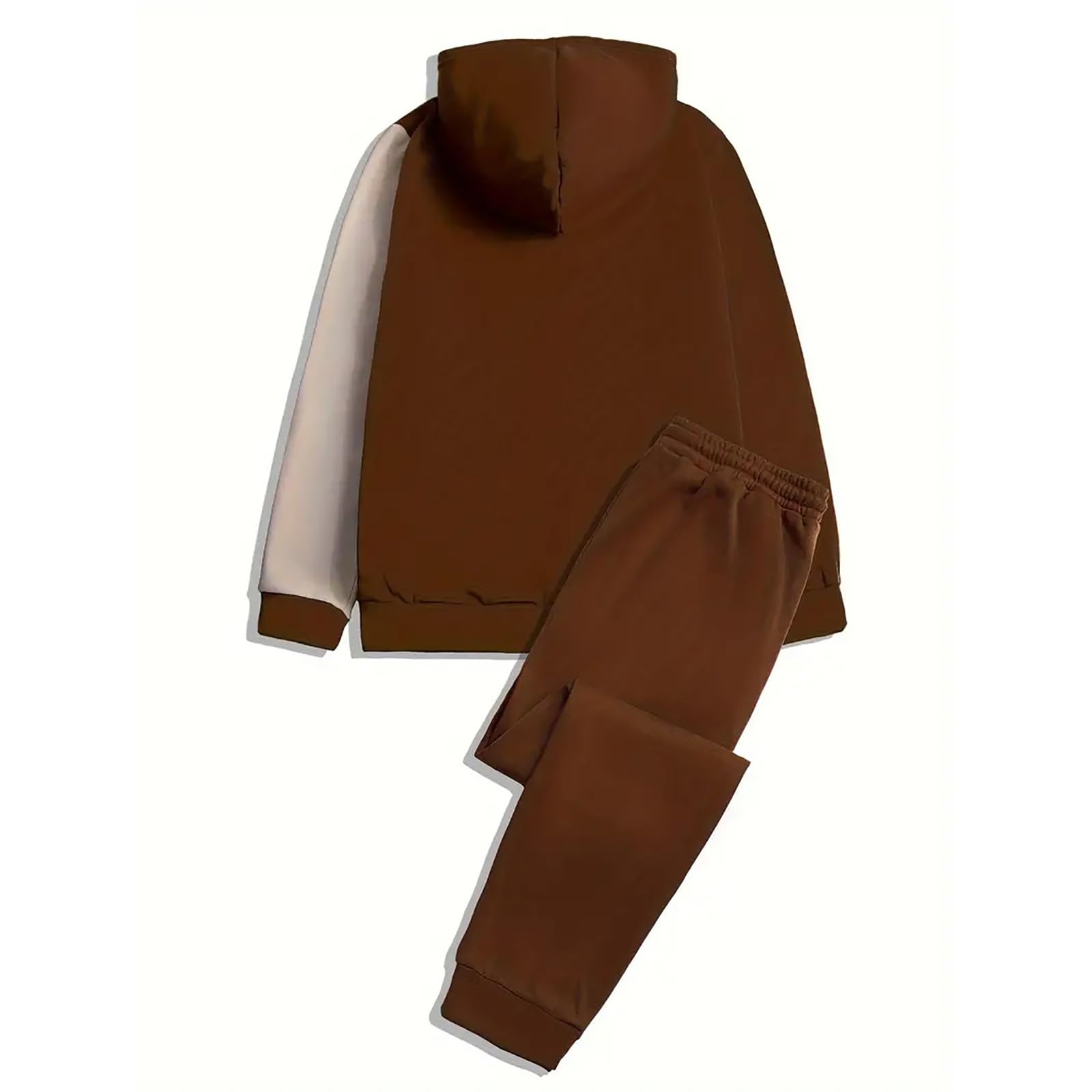 Tuta sportiva da uomo e da donna, per autunno e inverno, per il tempo libero, con cappuccio, con nappe, streetwear, jogging quotidiano (5)
