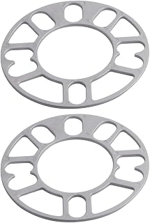 ホイールスペーサー 2mm 2個セット アルミニウム合金製 車用ホイールハブスペーサー ユニバーサルデザイン シルバー採用 車両ホイールスペーサー