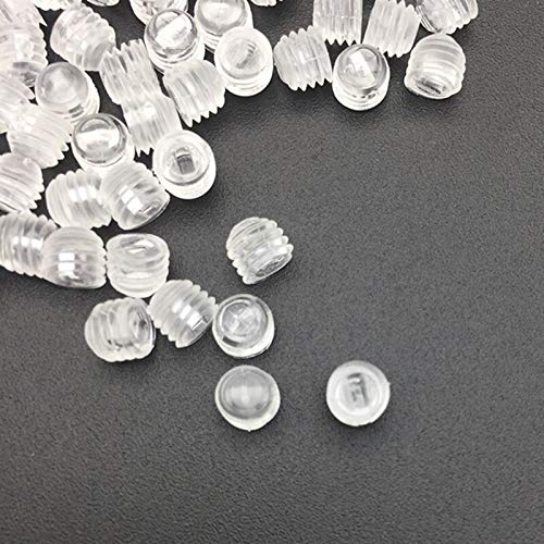 GatherTOOL 100Pcs/set Transparent Clear Screw Set M3/ M4/ M5 /M6 Plastic Grub Set Screw Bolt Screw Grub Screw Slotted Screw (Color : 100pcs, Size : M3 X 3)