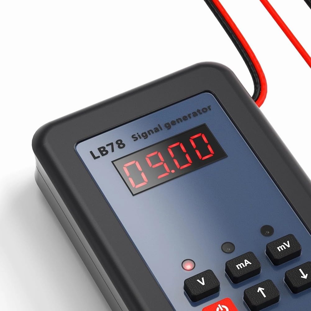 LB78 Generador de señal 4-20 mA/0-10 V/mV, calibrador de corriente de voltaje para PLC DCS ESD, comprobador portátil con cable de carga USB y funda, alta precisión para mantenimiento