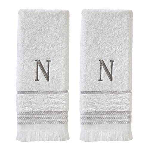 SKL Home Hand Towel Set, N, Cotton, White, 16x26