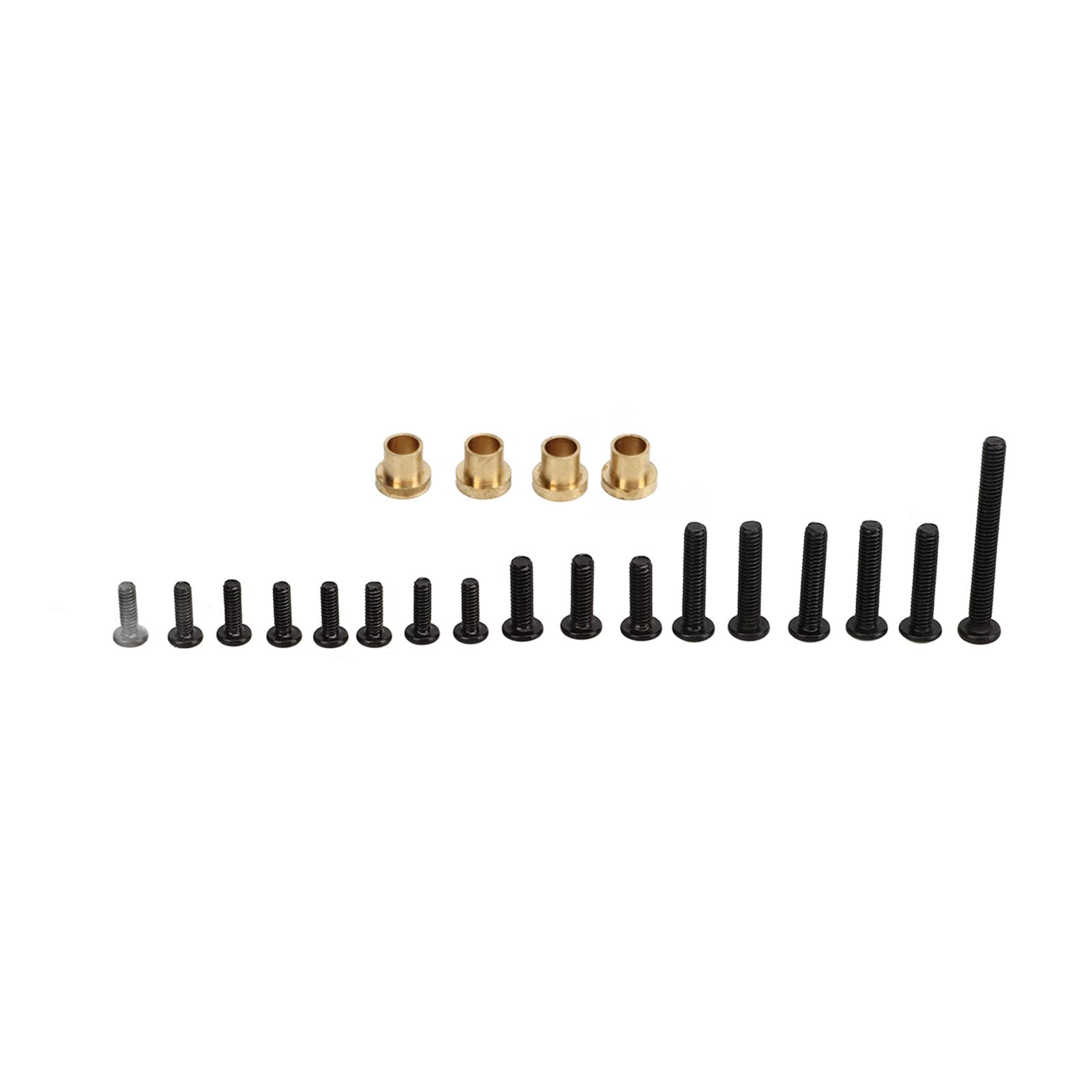 Kit tazza sterzo RC per impieghi gravosi Set di staffe servo per tirante del sedile a snodo in ottone nero e oro Set di staffe servo per assemblaggio di aggiornamento premium