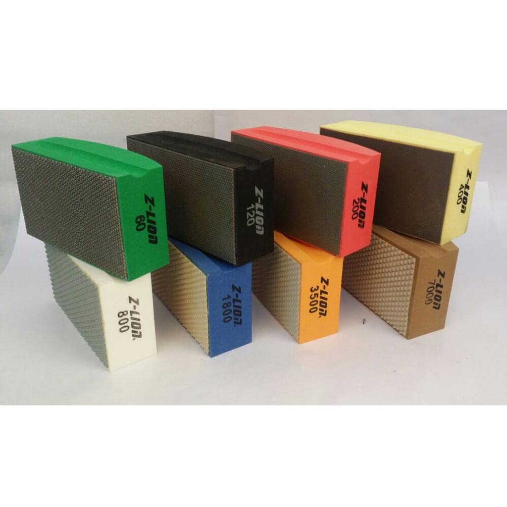 CALANDIS® Diamond Polishing Hand Pads Arc Block Granite Marble Stone 120 Grit black