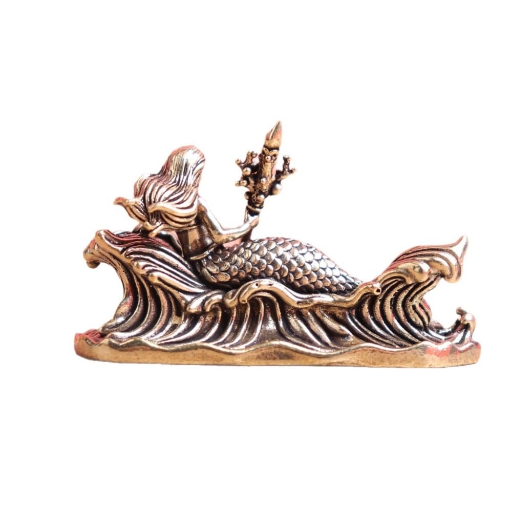 Huffa Brass Wave Princess Retro Desktop Tea Pet Decorative Ornament