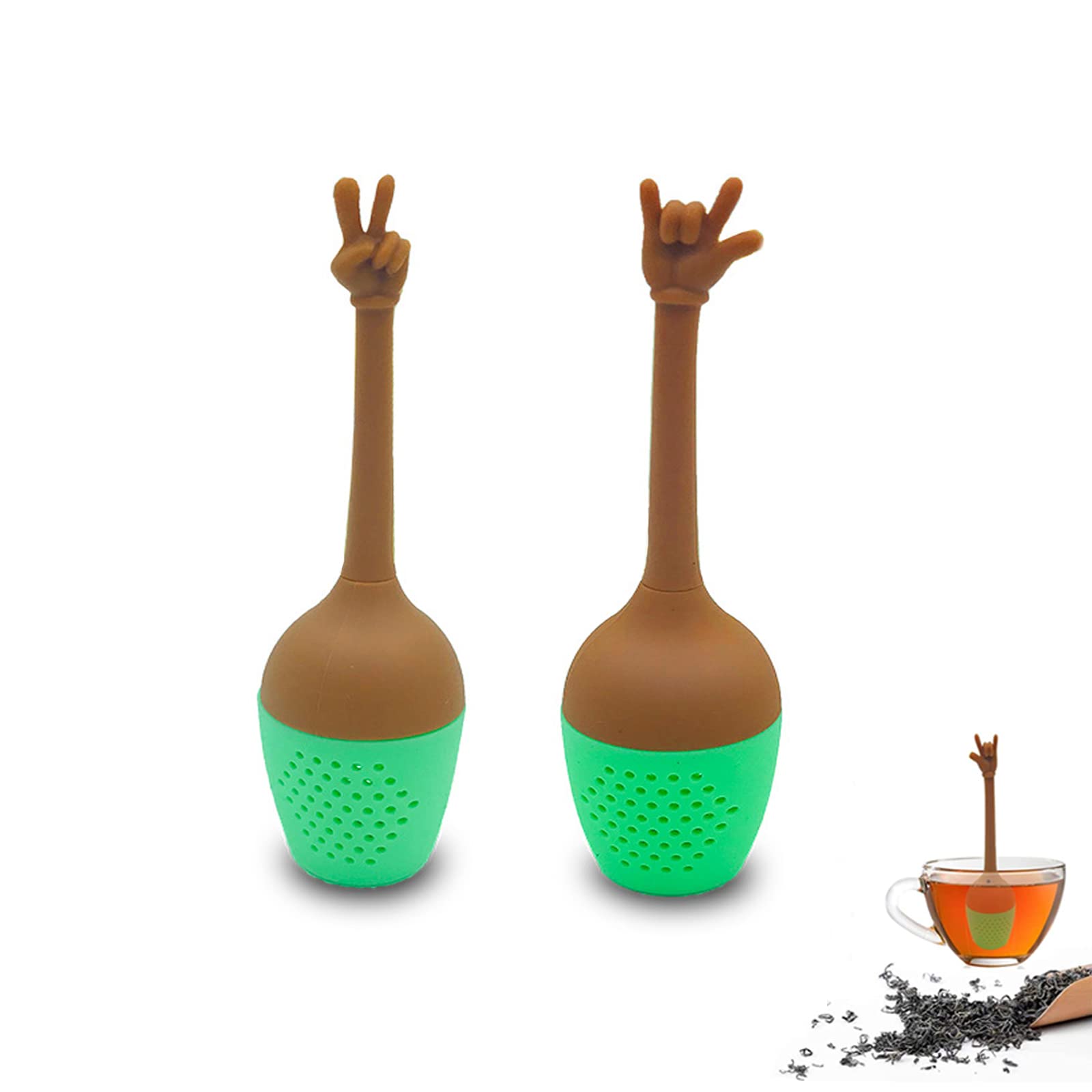 Set da 3 Tea Strainer per Tè Sfuso, Riutilizzabili Infusori da tè in Silicone, Infusers tè per