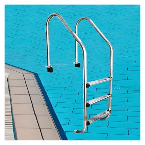 Escalera para piscina de acero inoxidable 304 con 3 peldaños miniatura 1