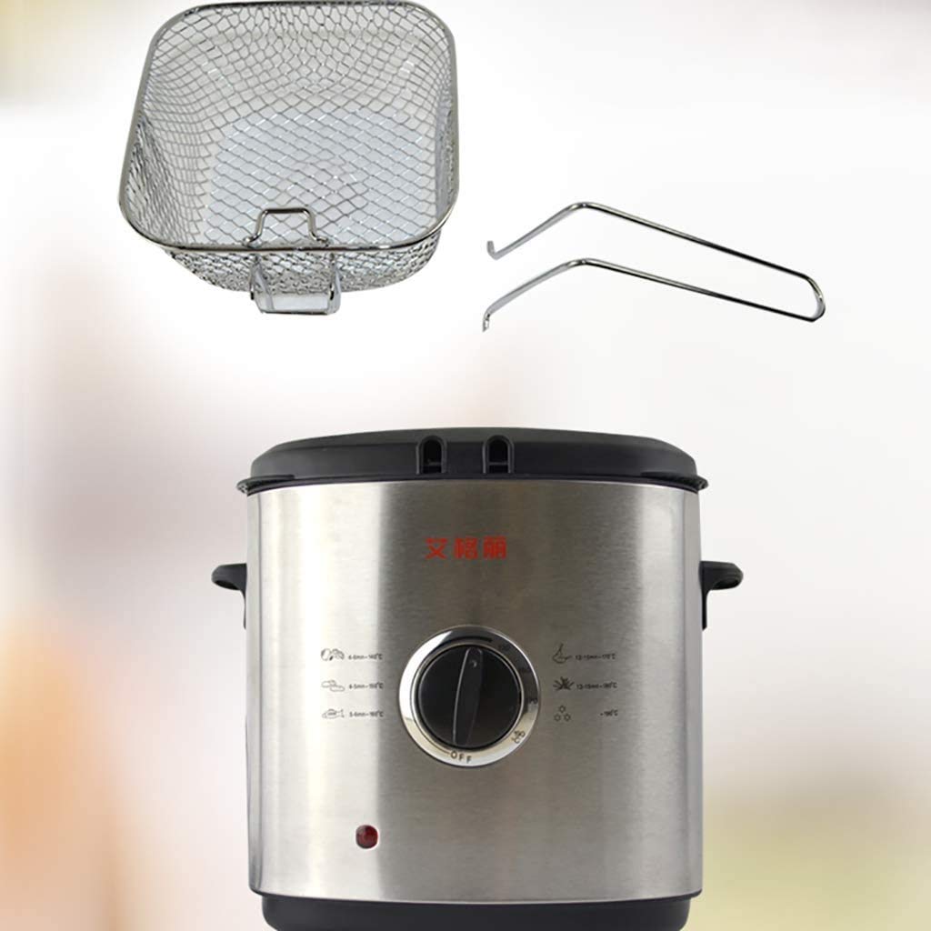 Friteuse Profonde, Acier Inoxydable, friteuse Profonde Facile à Nettoyer, température constante de l'huile, contrôle de la température électrique de la température électrique/Nettoyage séparé