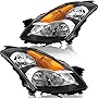 SOCKIR Headlight Assembly Compatible with 2007 2008 2009 Nissan Altima 4-Door Sedan Headlamp Replacement Driver and Passenger Side