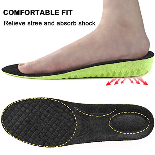 Image of Ailaka Elastic Shock Absorbing Height Increasing Sports Shoe Insoles, Soft Breathable Honeycomb Orthotic Replacement Inserts for Men & Women