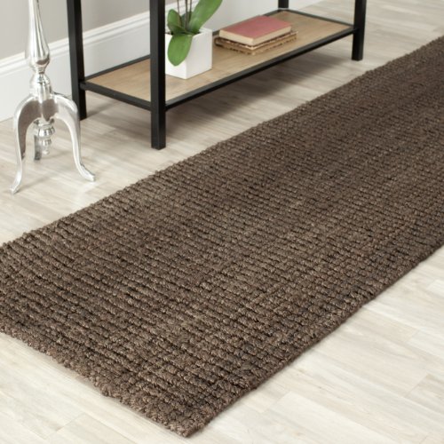 Safavieh Natural Fiber Collection NF447D Handmade Chunky Textured Premium Jute 0.75-inch Thick Runner, 2'6" x 6' , Brown