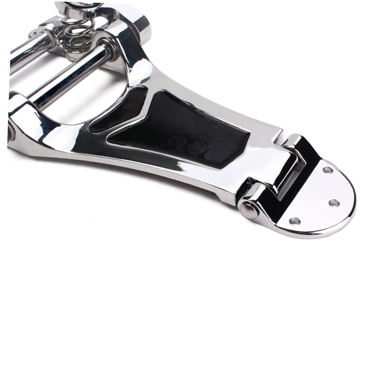 Ponte Tremolo Vibrato per Chitarra Elettrica Argento Ga409 | Set Ricambio Tailpiece, Metallo Ben Lucidato, Superficie Riflettente, Fissaggio Semplice