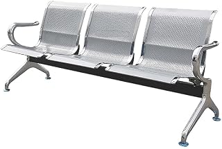 GARDEN DECO 3 Seater Waiting Chair |3-in-1 Hospital/Patient Chair | Metal & Steel Seating for Office, Reception, Clinic, L... Price In India