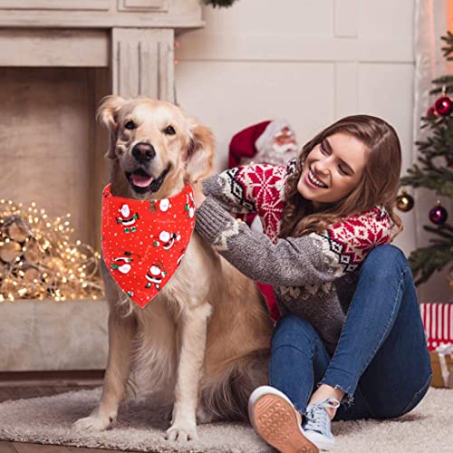 Haustier Bandanas,4 Stück Haustier Dreieck Lätzchen,Einstellbar Halstuch Hunde Seihnachten Haustier Bandana,für Weihnachten Haustier Halstuch Dekoratio