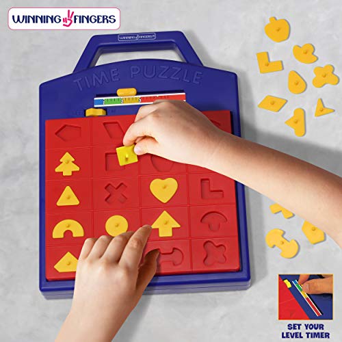 Winning Fingers Shape Toy Puzzle Game – Pop Up Board Game With Shape Puzzles - Two Players Concentration Games Puzzle Board Matching Game - Educational Toy For Kids 3 Years And Older #TOP1