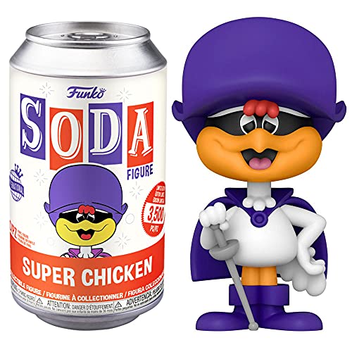 Funko Vinyl SODA, Super Chicken, Glow In the Dark, 1/6 Odds for Rare Chase Variant Collectable Vinyl Figure, Gift Idea