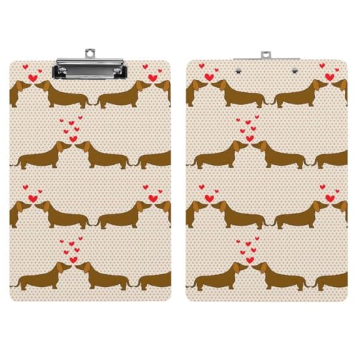 Porte document avec clip profil bas rigide format A4 Amour De Chien - 7